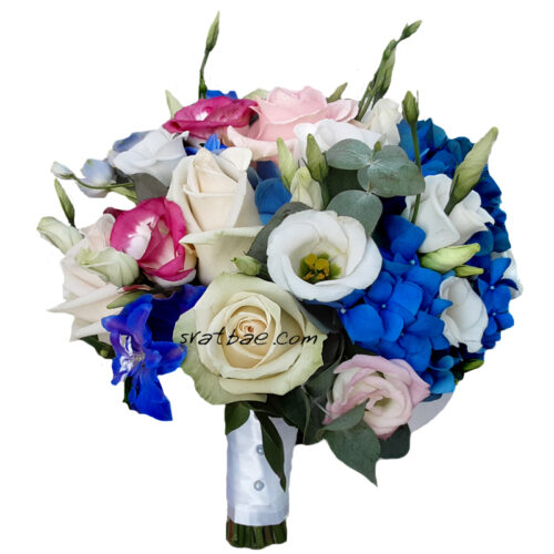 Булчински букет “Синя хортензия” Булчински букет “Синя хортензия”