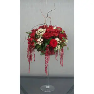 Сватбен букет “Червен водопад”