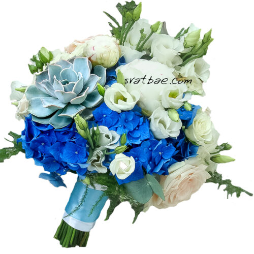 Булчински букет със сукуленти Булчински букет със сукуленти