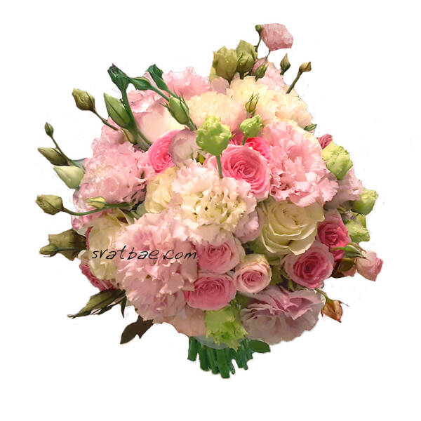 Булчински букет “Нежно розово”